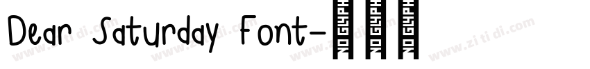 Dear Saturday Font字体转换